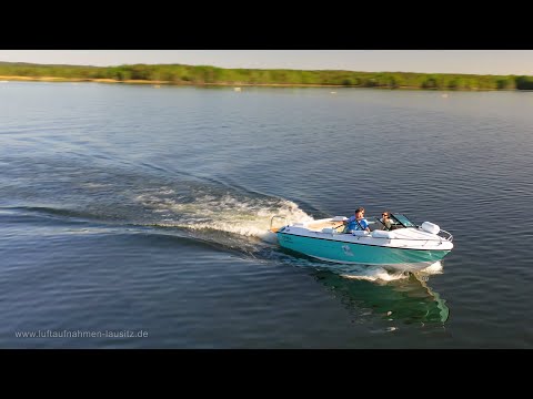 Unterwegs mit dem Boot im Lausitzer Seenland - vom Senftenberger See zum Partwitzer See - 4k UHD