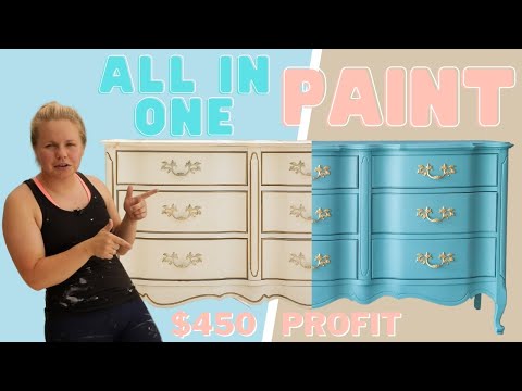 Furniture Makeover with All-In-One Silk Mineral Paint | French Provincial Flip
