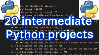 20 Python projects for intermediate learners