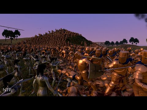 13000 Golden Knights vs 2200 Elven Huntresses - Ultimate Epic Battle Simulator - UEBS
