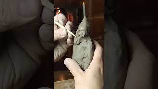 Speed sculpting a Santa, gnome, elf #ceramic