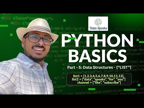 Python Basics For Data Science Part 5 Data Structures List Beginners Guide With Coding