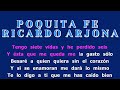 Poquita fe - Ricardo Arjona (Letra)