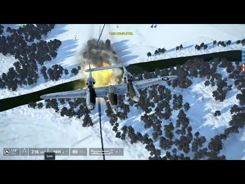 IL-2 Great Battles - P-38 Bridge Bombing