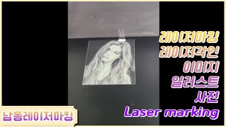 금속 플레이트 이미지/일러스트/사진 레이저 마킹, 각인/Metal plate image, illustration, photo laser marking, laser engraving