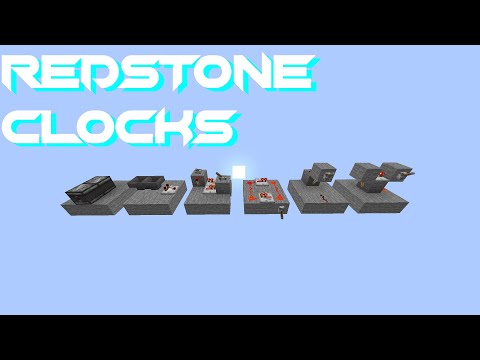6 EASY Redstone Clocks | Minecraft Java 1.18
