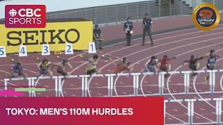 QUICK SPRINT in men's 110m hurdles from World Athletics Continental Tour meet in Tokyo | #CBCSports