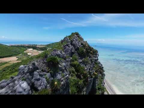 2026年2月渡名喜島ドローン空撮ーシュンザ上空（撮影者：阿佐見雄大）