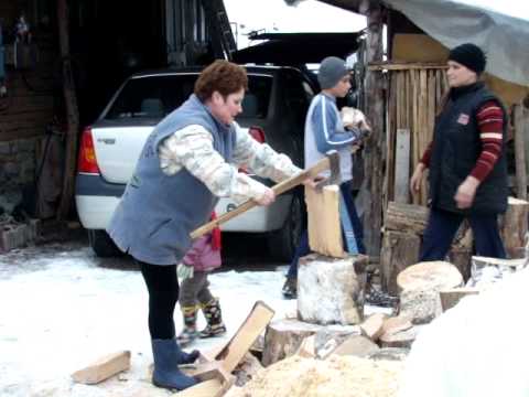 VALENI DAMBOVITA "cu mic cu mare la taiat de lemne"