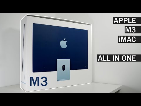 Unboxing Apple iMAC in Blue - Supercharged by the M3 Chip - All in One Computer I ASMR