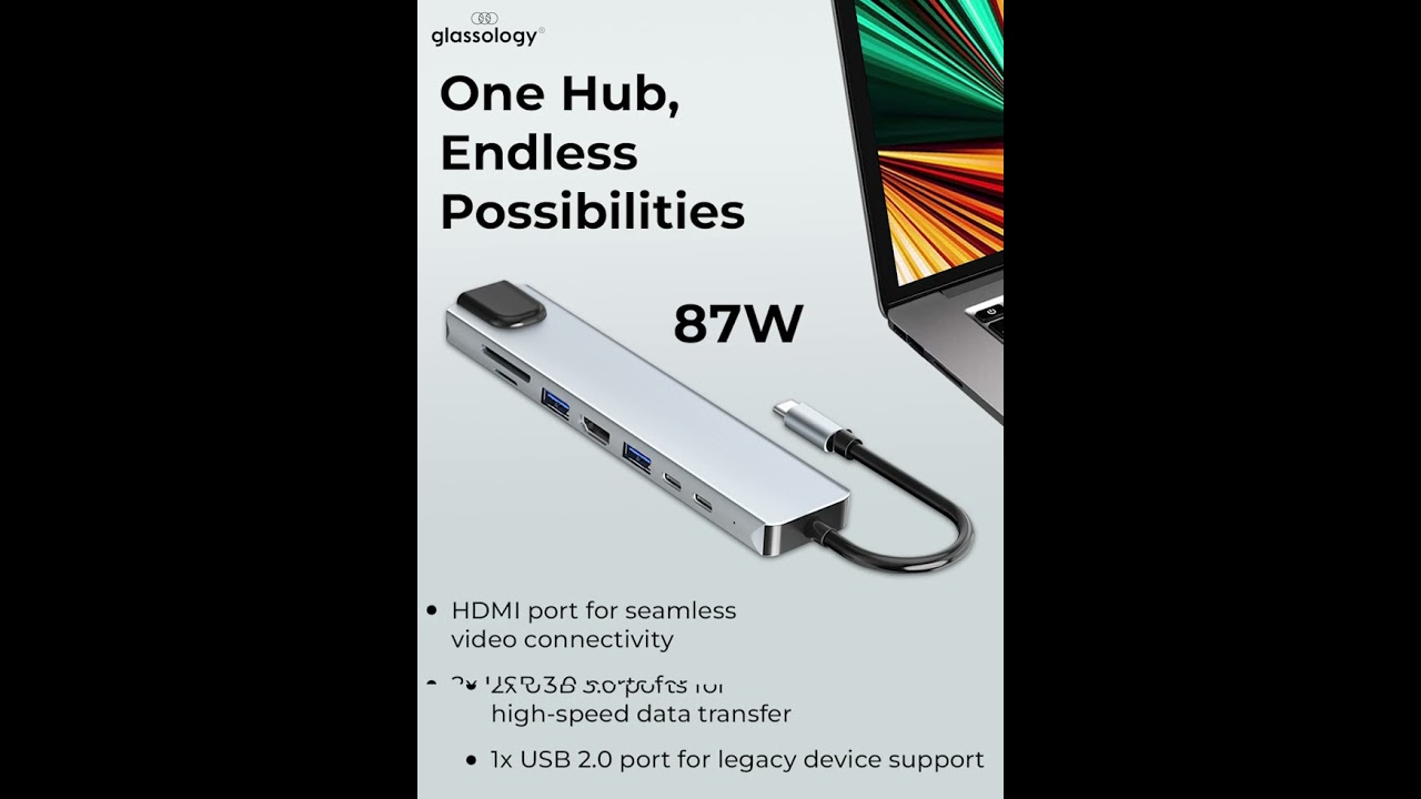 8-in-1 USB-C Hub – Expand Your Possibilities.
