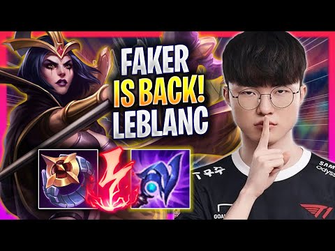 FAKER IS BACK WITH HIS ICONIC LEBLANC! - T1 Faker Plays Leblanc MID vs Twisted Fate! | Season 2023