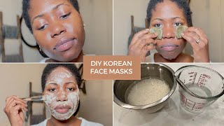 I made these NATURAL KOREAN FACE MASKS | *Youthful Appearance*