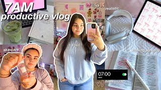 7AM PRODUCTIVE DAY IN MY LIFE ☆ grwm, healthy habits, realistic, shopping + mukbang