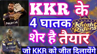 IPL 2019 : KKR 4 Most dangerous Player || KKR Team Squad IPL 2019 Most Dangerous Player ||