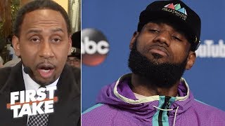 Stephen A. Smith sends warning to LeBron James about possibly joining Warriors | First Take | ESPN