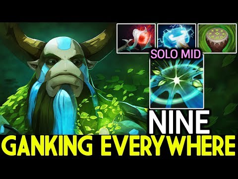 Nine [Nature's Prophet] Monster Mid Ganking Everywhere 22 Kills 7.21 Dota 2