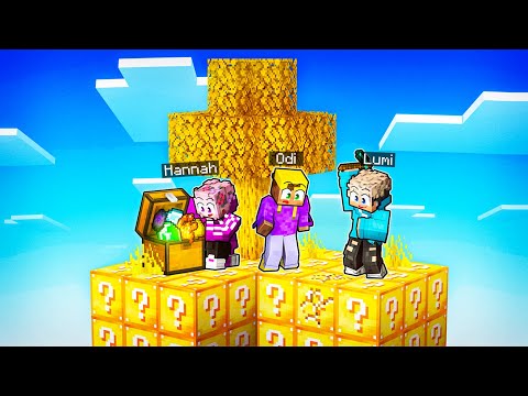 ZU DRITT auf EINER LUCKY BLOCK Insel Überleben in Minecraft!