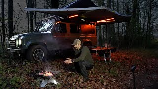 4x4 Camping in Land Rover Defender - Overland Setup, Roof Tent & Awning