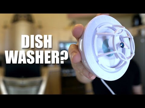 Portable Ultrasonic Dishwasher in Sink,Electric Sink Dish Washing Machine Cleaner with Touch Control,Immersion Jewelry Cleaning Machine,for Fruit Vegetables Glasses Clothes Dishes video review thumbnail