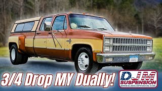 3/4 Drop On A Squarebody Chevy With DJM Suspension!!! How To Lower Your C30 Chevy Dually