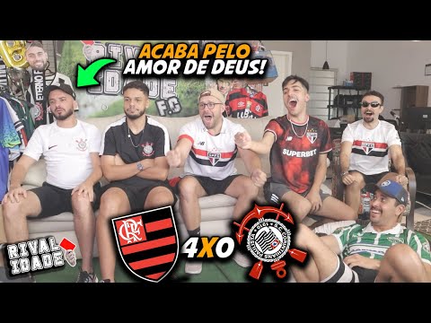 React Flamengo 4x0 Corinthians | Highlights | Goals | Brasileirão