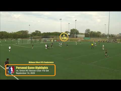 Personal Game Highlights vs. Union KC Soccer Club 11G GA (2025.09.14)