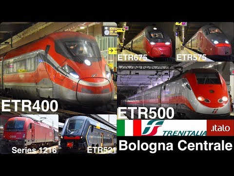 FRECCIAROSSA, Italo, R departing from Bologna Centrale