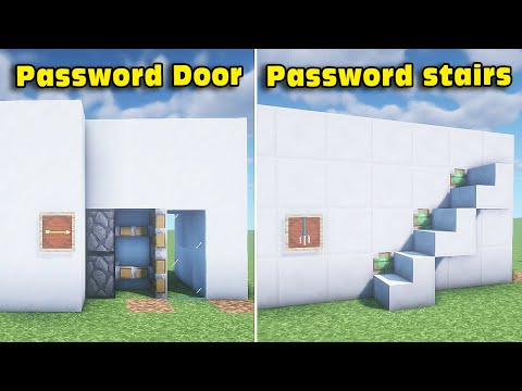 ⚒ Minecraft: 3 Simple Redstone Build Hacks (Password Door, Hidden Stairs) #5