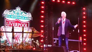 Gerry Marsden and Take That You&#39;ll Never Walk Alone YNWA Anfield Stadium 6/6/19