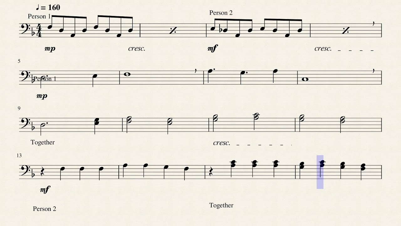 Gravity Falls Theme for Trombone, Euphonium or Bassoon (duet)