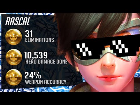 Fusion Rascal Pro DPS Tracer gameplay! [ Overwatch Season 28 Top 500 ]
