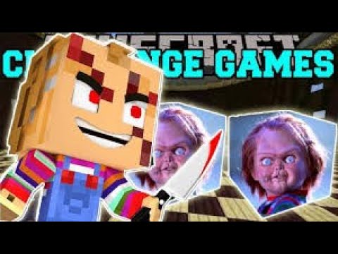 PopularMMOs Pat and Jen Minecraft  CHUCKY CHALLENGE GAMES Lucky Block Mod Modded Mini Game