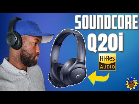 Soundcore by Anker Q20i Hybrid Active Noise Cancelling Headphones, Wireless Over-Ear Bluetooth, 40H Long ANC Playtime, Hi-Res Audio, Big Bass, Customize via an App, Transparency Mode (Black) video review thumbnail