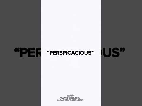 “PERSPICACIOUS” WORD AND ITS MEANING ||| #english #learning #shorts #education #educational