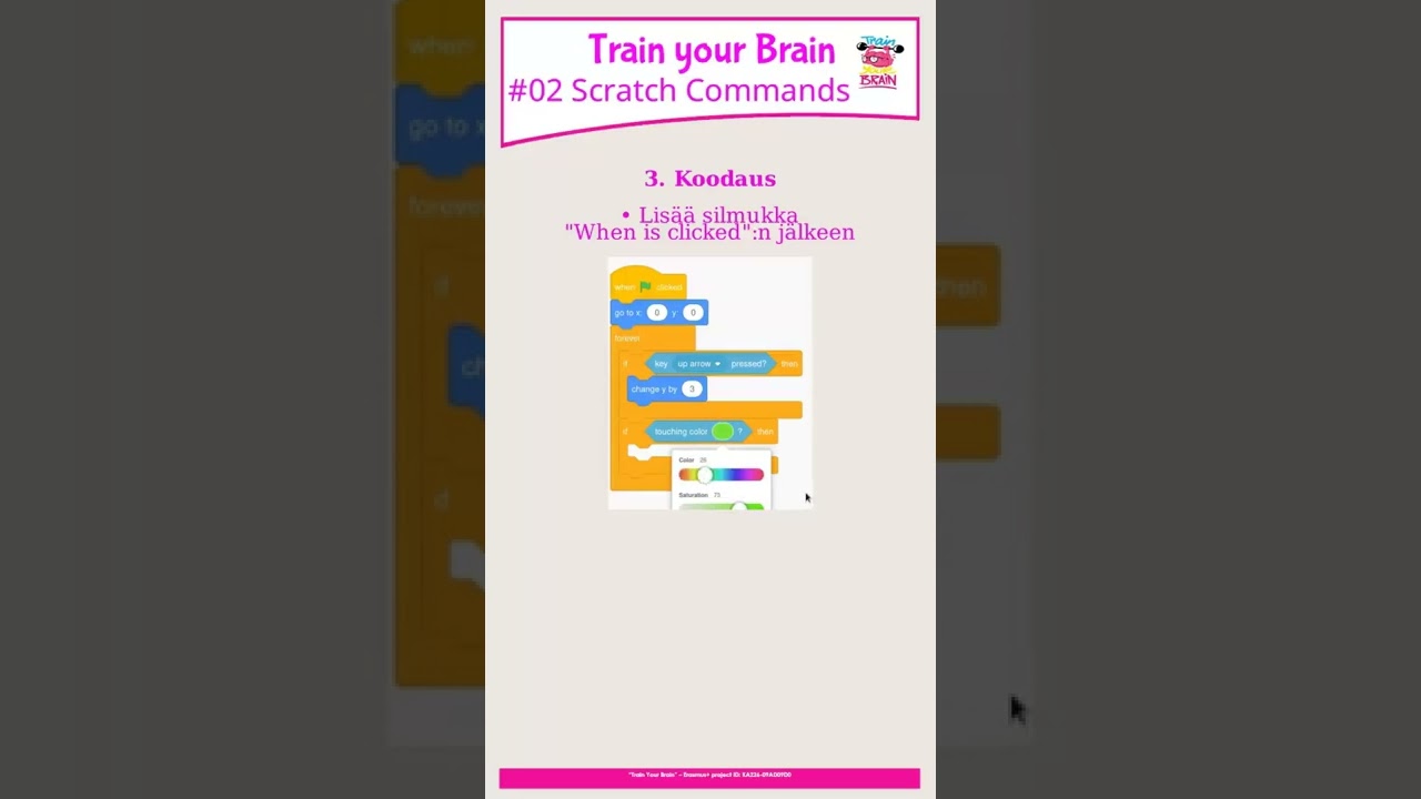 02a Scratchin käskyt. 2. oppitunti: Scratch. Helppo