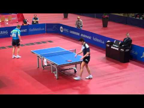 Deutsche Tischtennismeisterschaften 2011 Bamberg (11) Ovtcharov-P.Baum Satz 3
