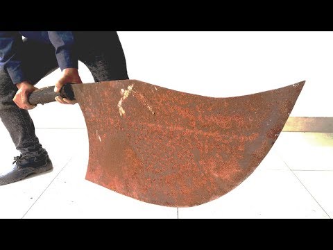 Restoration rusty handmade giant knife  | Restore big knife old rusty Video