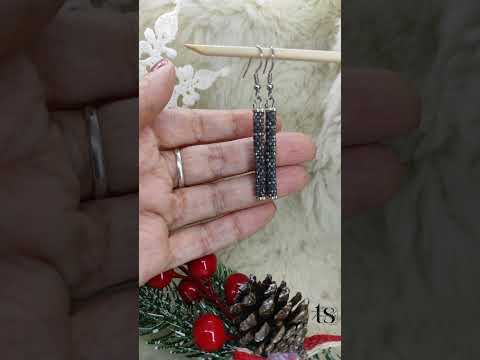 Серьги из бисера серый металлик - фото 1 - id-p2450331531