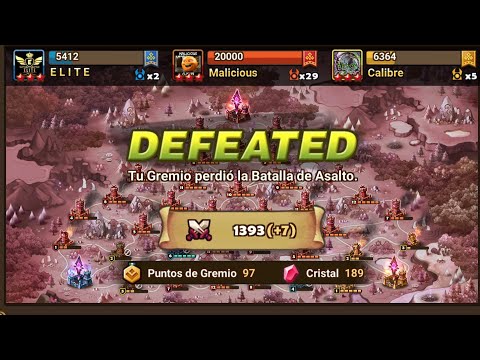 Siege Legend G3: Top 1 y 4:  E L I T E   vs  Malicious  vs  Calibre  Summoners war GarraNegra