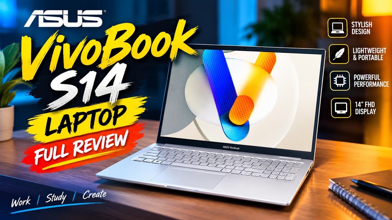 Miniatura da avaliação em vídeo de Notebook ASUS Vivobook S14 S3407CA-LY113W