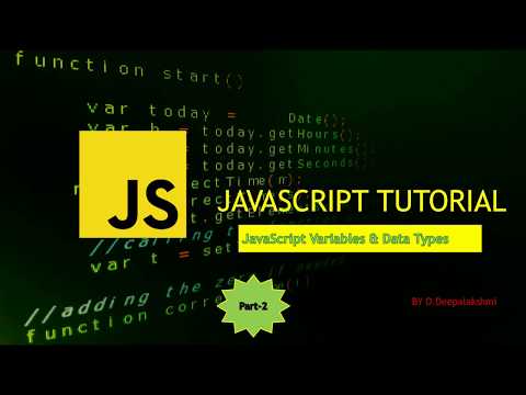 Javascript Tutorial Session 2 Variables And Data Types In Javascript