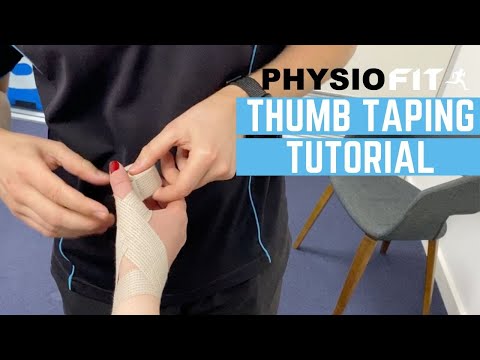 Basic support taping for a sprained thumb injury by Physio Fit Adelaide