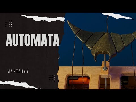 Handmade Manta Ray Automata  | Mechanical Sea Creature in Motion | How to make automata.