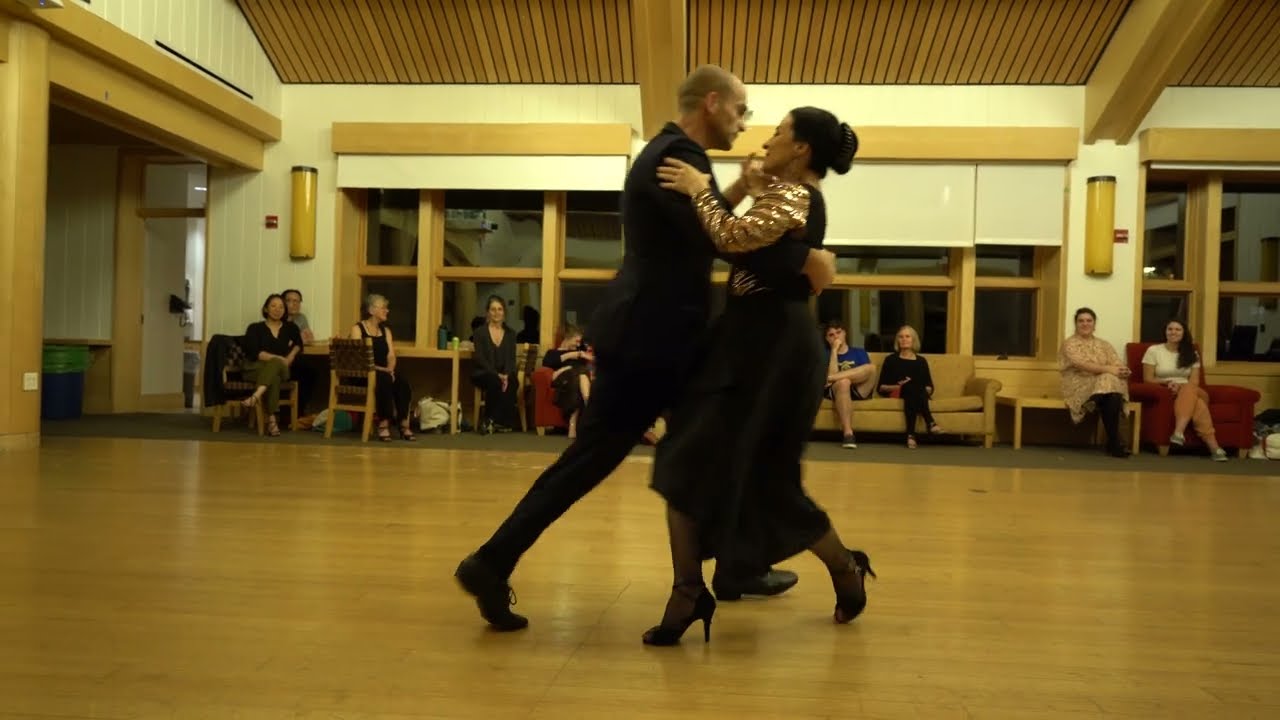 Guillermina Quiroga and Mariano Logiudice dancing to to the milonga "Payadora" at Dartmouth College.