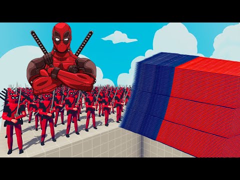 200x DEADPOOL + 1x GIANT vs EVERY GOD - Totally Accurate Battle Simulator TABS