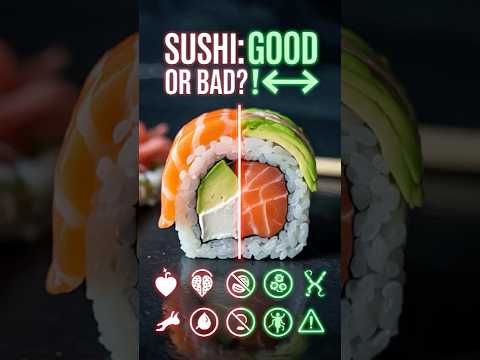 Is Sushi Healthy ?🍣 #omega3 #hearthealthy #brainboost #healthyeating #nutritiontips #foodchoices