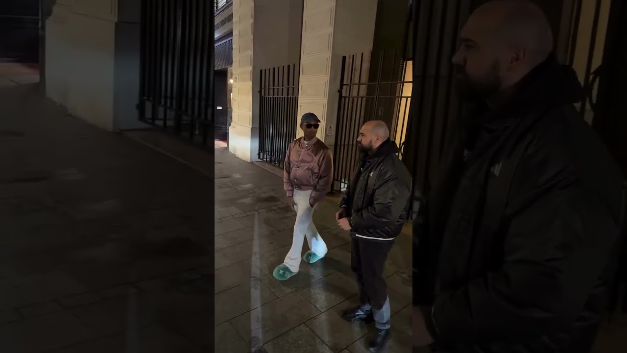 Jay-Z & Pharrell Seen Hanging Out In Paris At Louis Vuitton building