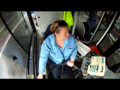 Behind the wheel of Sydney bus