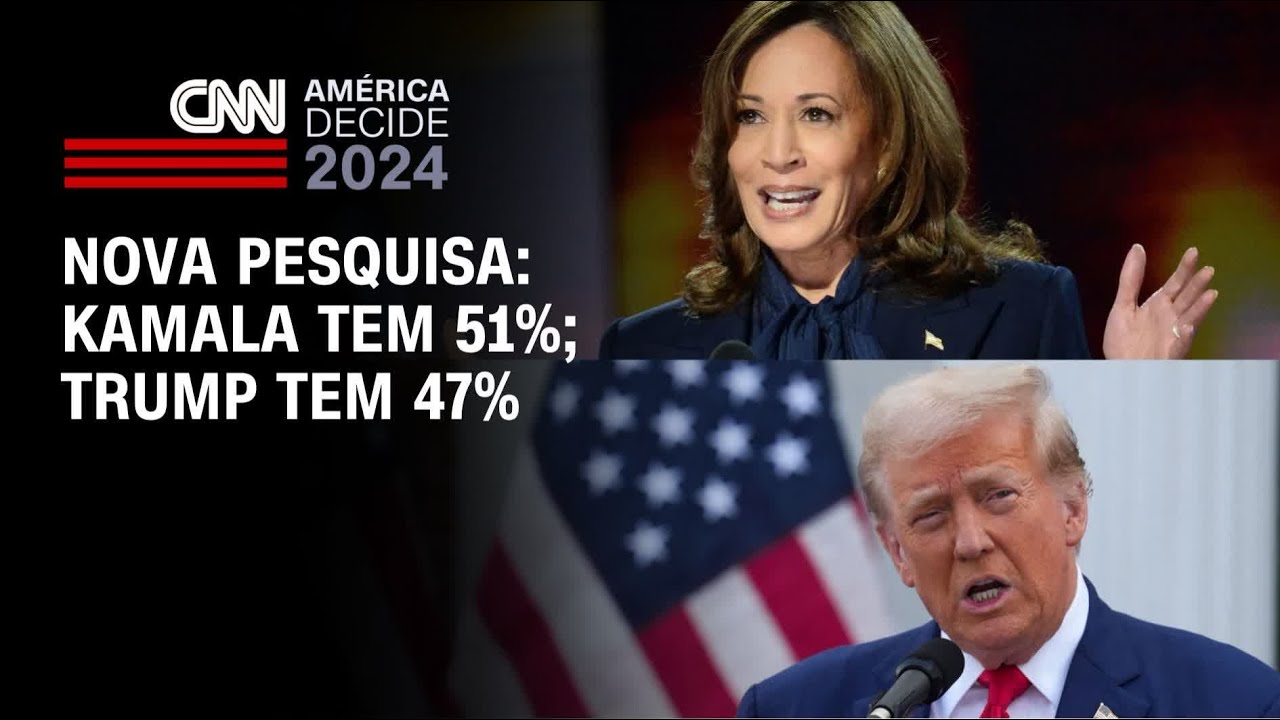 Nova pesquisa: Kamala tem 51%; Trump tem 47% | AMÉRICA DECIDE